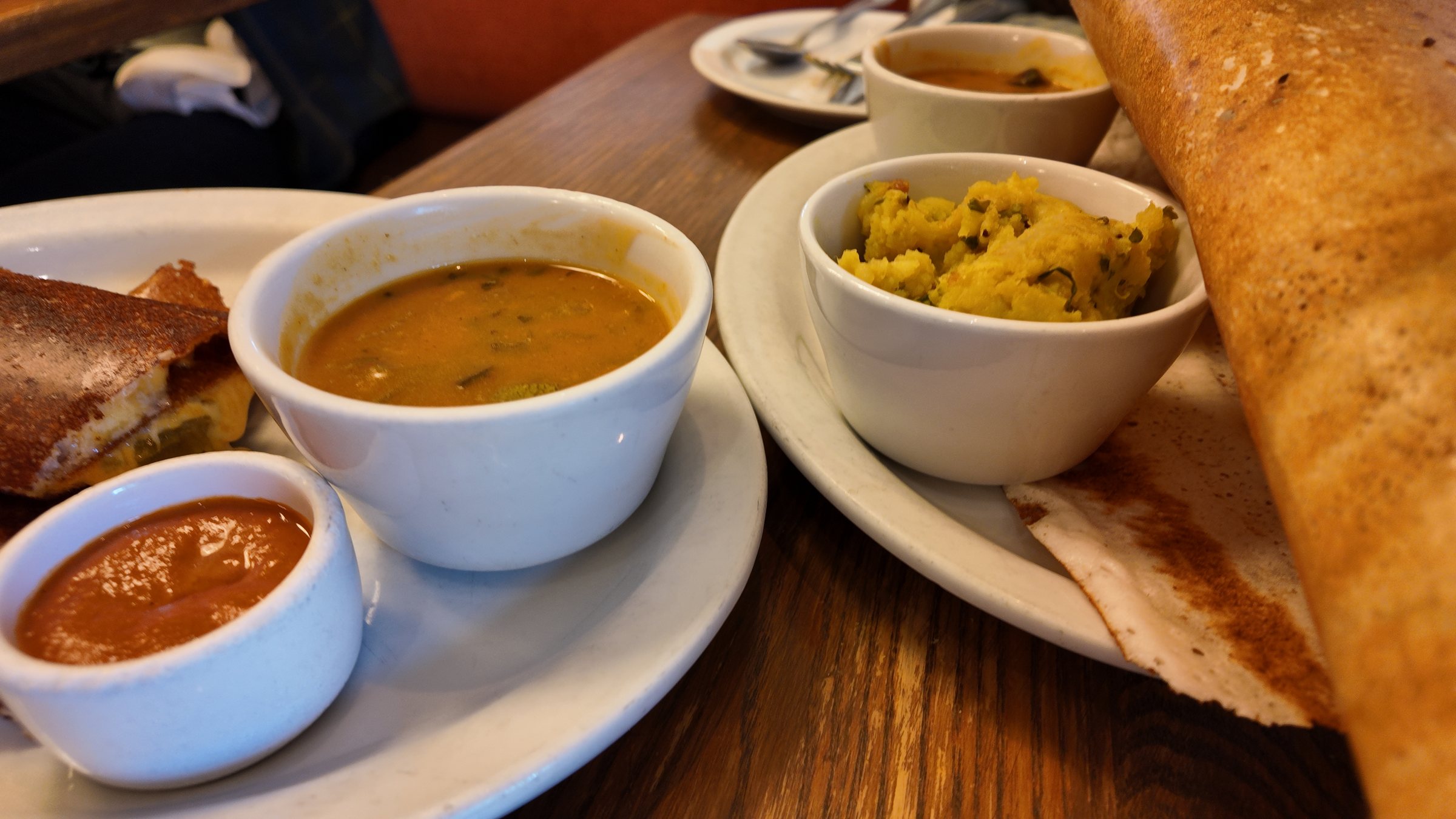 Dinner for the table at Paper Dosa