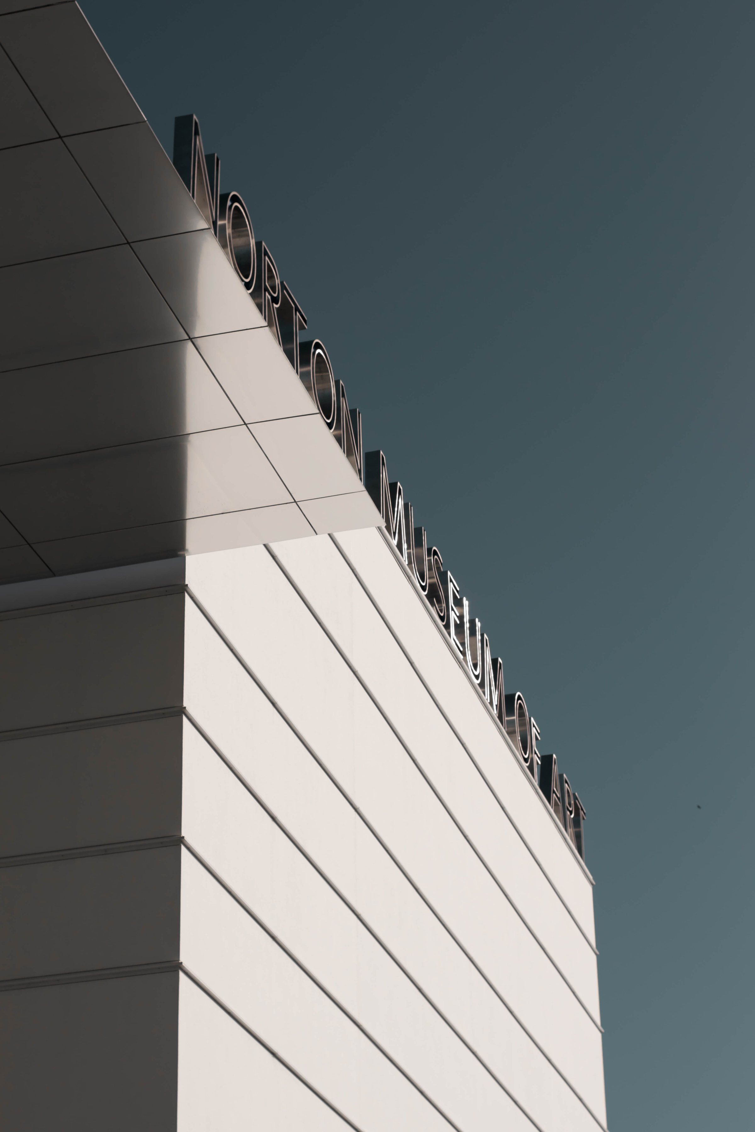 Angled view of the Norton Museum of Art building in West Palm Beach, Florida