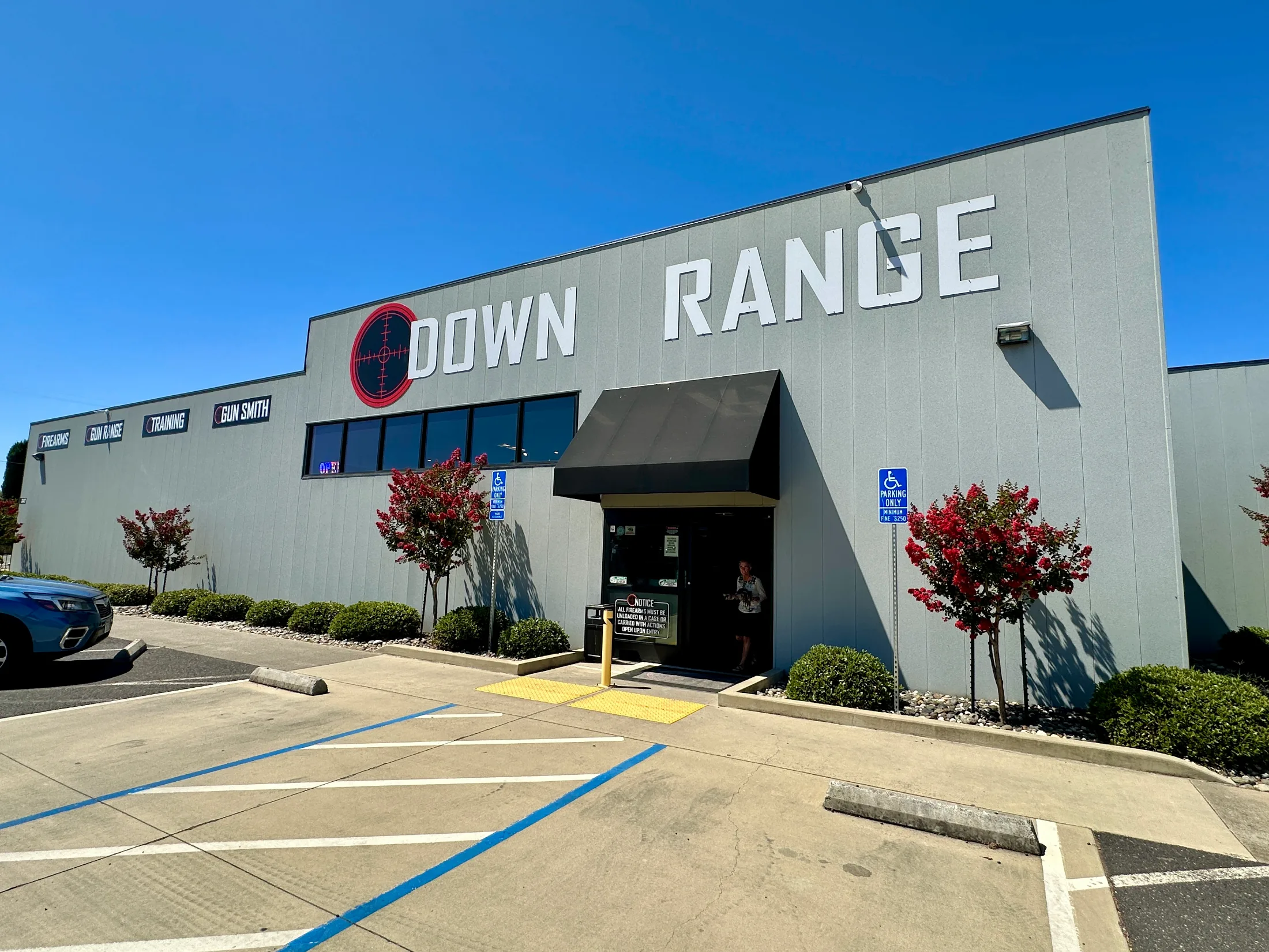 Exterior of Down Range Chico on Garner Lane