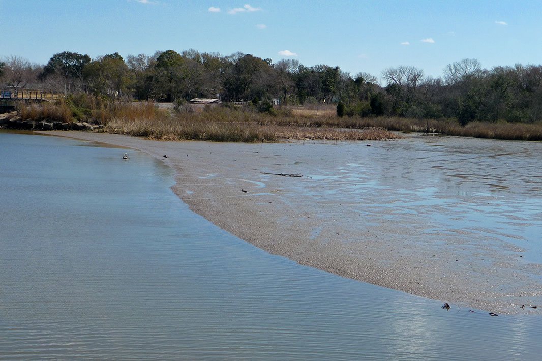 Clear Creek near League City, Texas, at low tide
