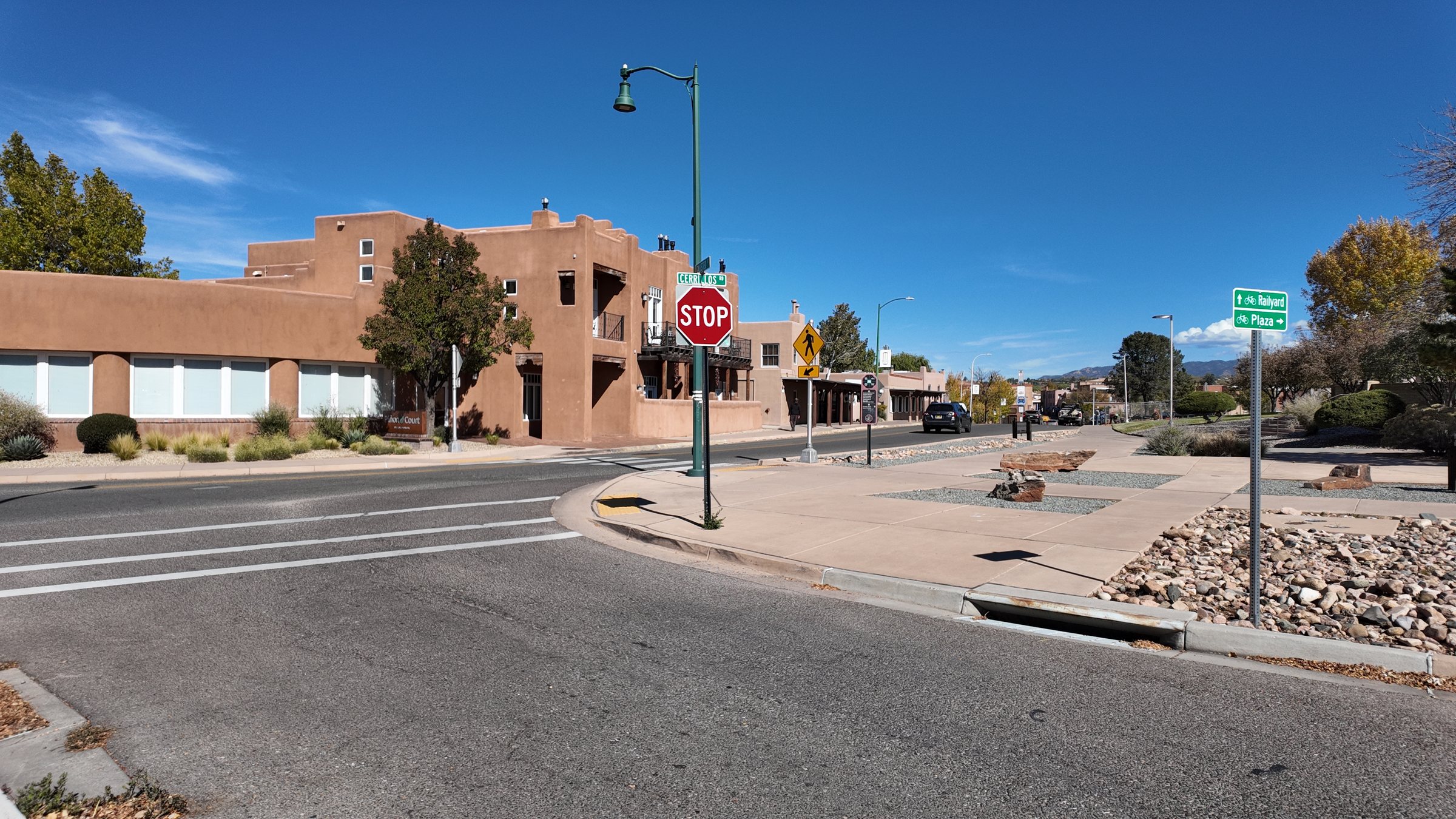 The street outside Tune Up Bistro